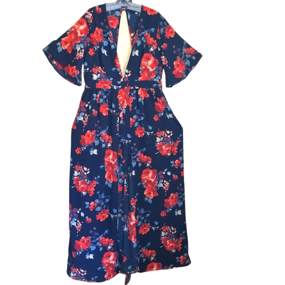 love J Dresses & Skirts - Floral Maxi Dress with Shorts Size 3X